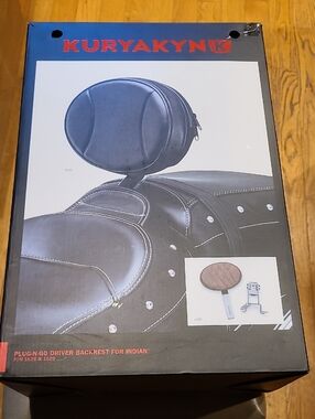 Kuryakyn Plug-N-Go Driver Backrest Indian - Black